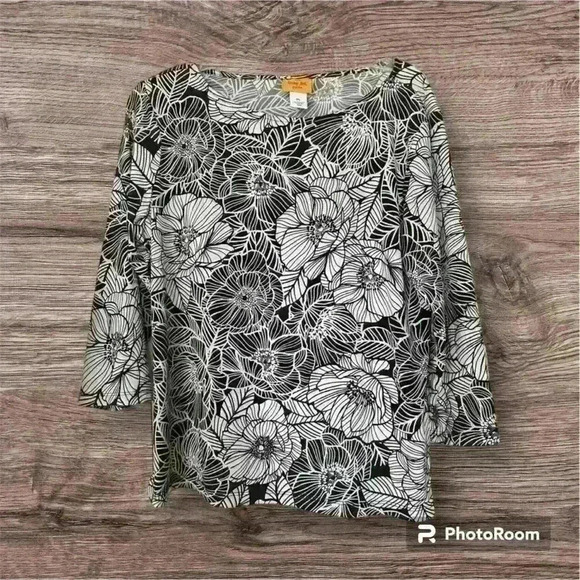 Ruby Roads Spring Floral Top in Size PL - Picture 1 of 4